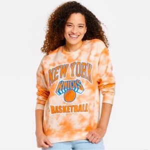 Hybrid Apparel Women’s Pullover Target New York Nicks Orange Tie-Dye Size Medium